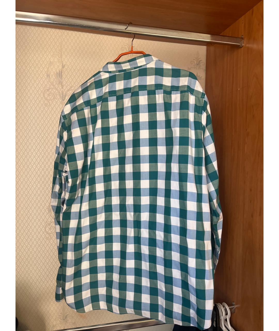 BURBERRY Зеленая хлопковая кэжуал рубашка, фото 2