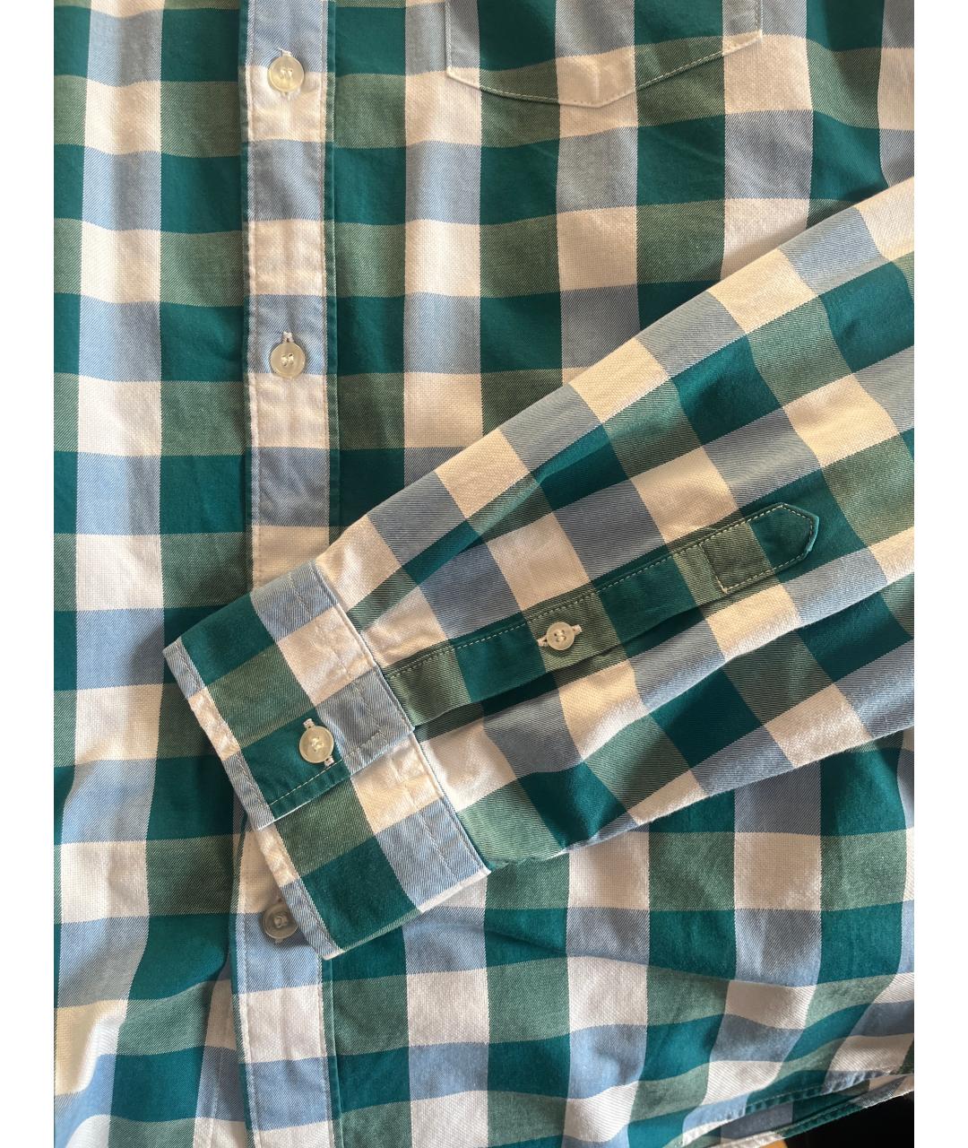 BURBERRY Зеленая хлопковая кэжуал рубашка, фото 4