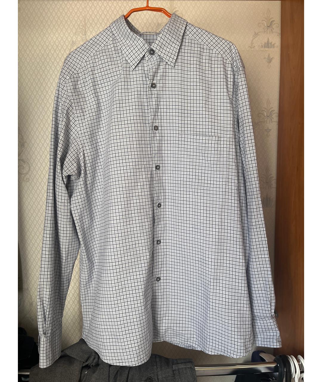 ERMENEGILDO ZEGNA XXX Серая хлопковая кэжуал рубашка, фото 5