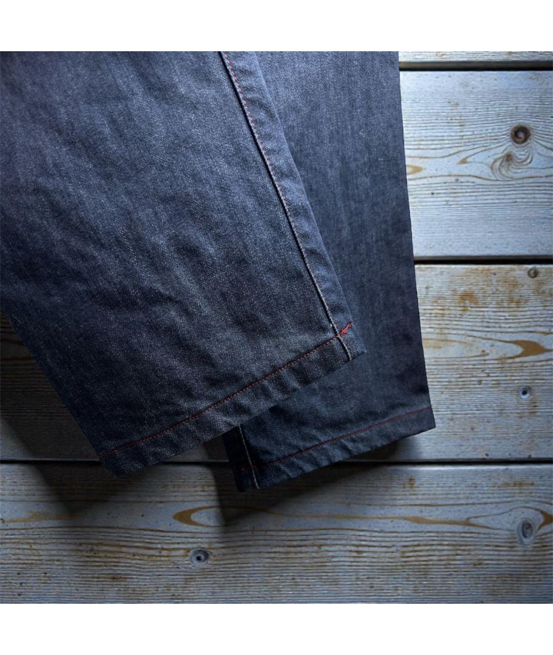 BRIONI Темно-синие хлопковые прямые джинсы, фото 5