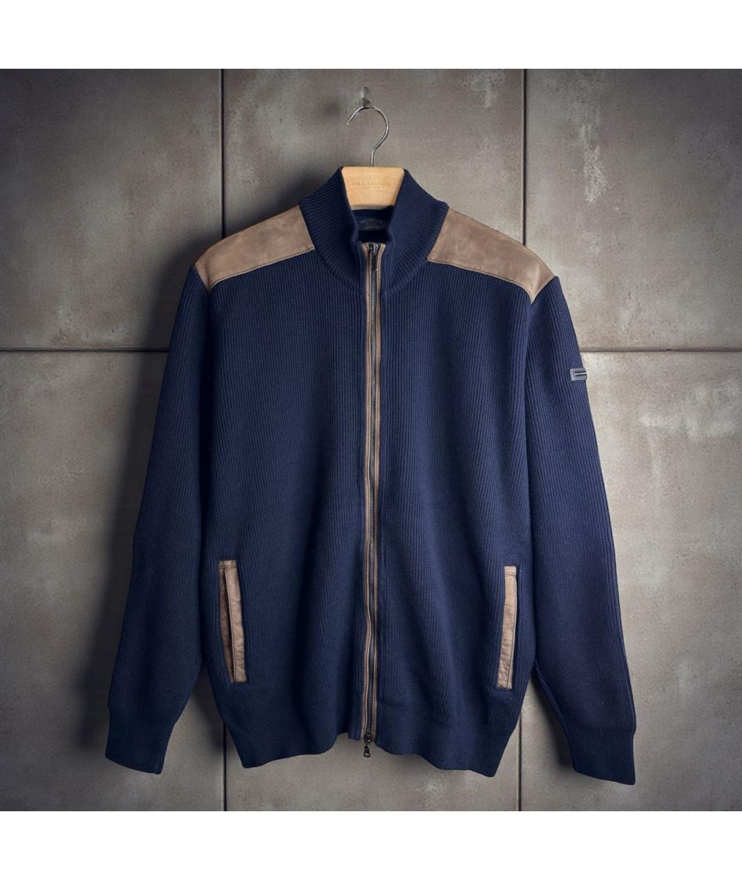 PAUL & SHARK Темно-синий шерстяной кардиган, фото 9