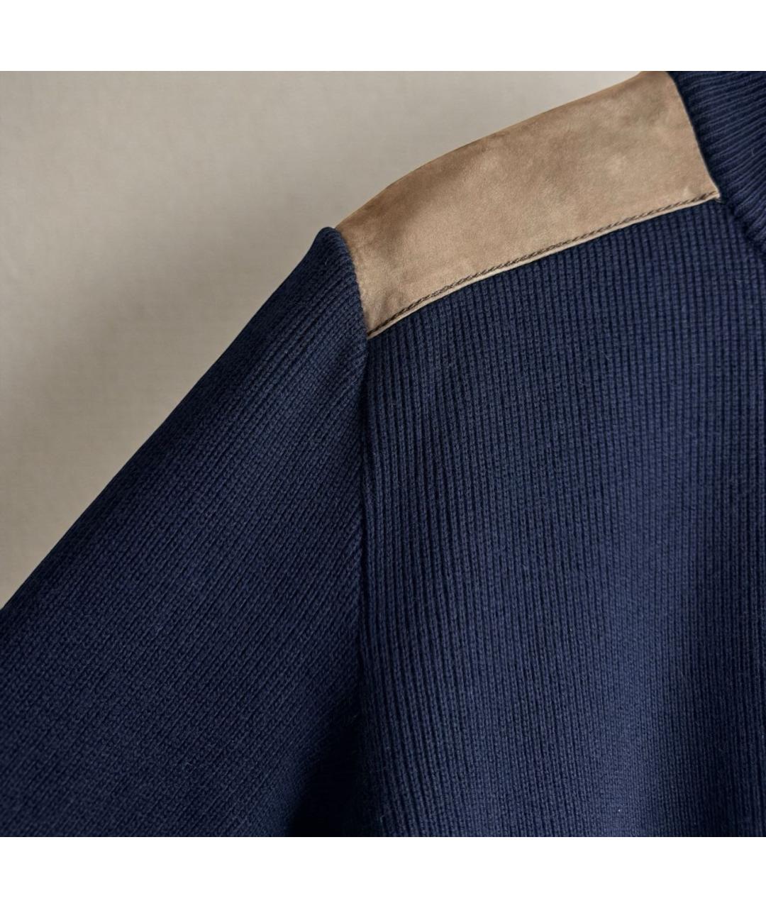 PAUL & SHARK Темно-синий шерстяной кардиган, фото 5