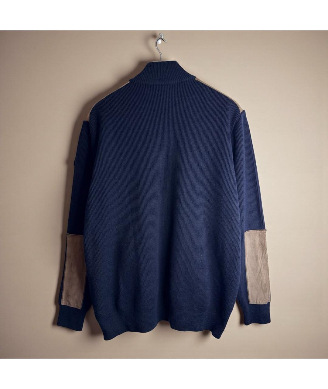 PAUL & SHARK Темно-синий шерстяной кардиган, фото 6
