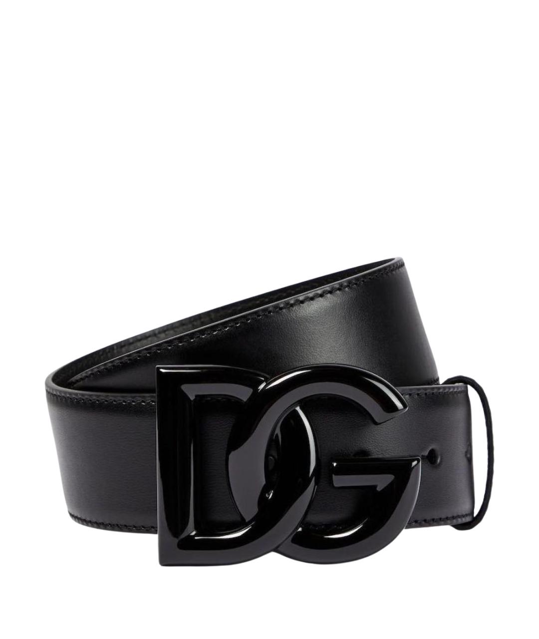 DOLCE&GABBANA Черный кожаный ремень, фото 1