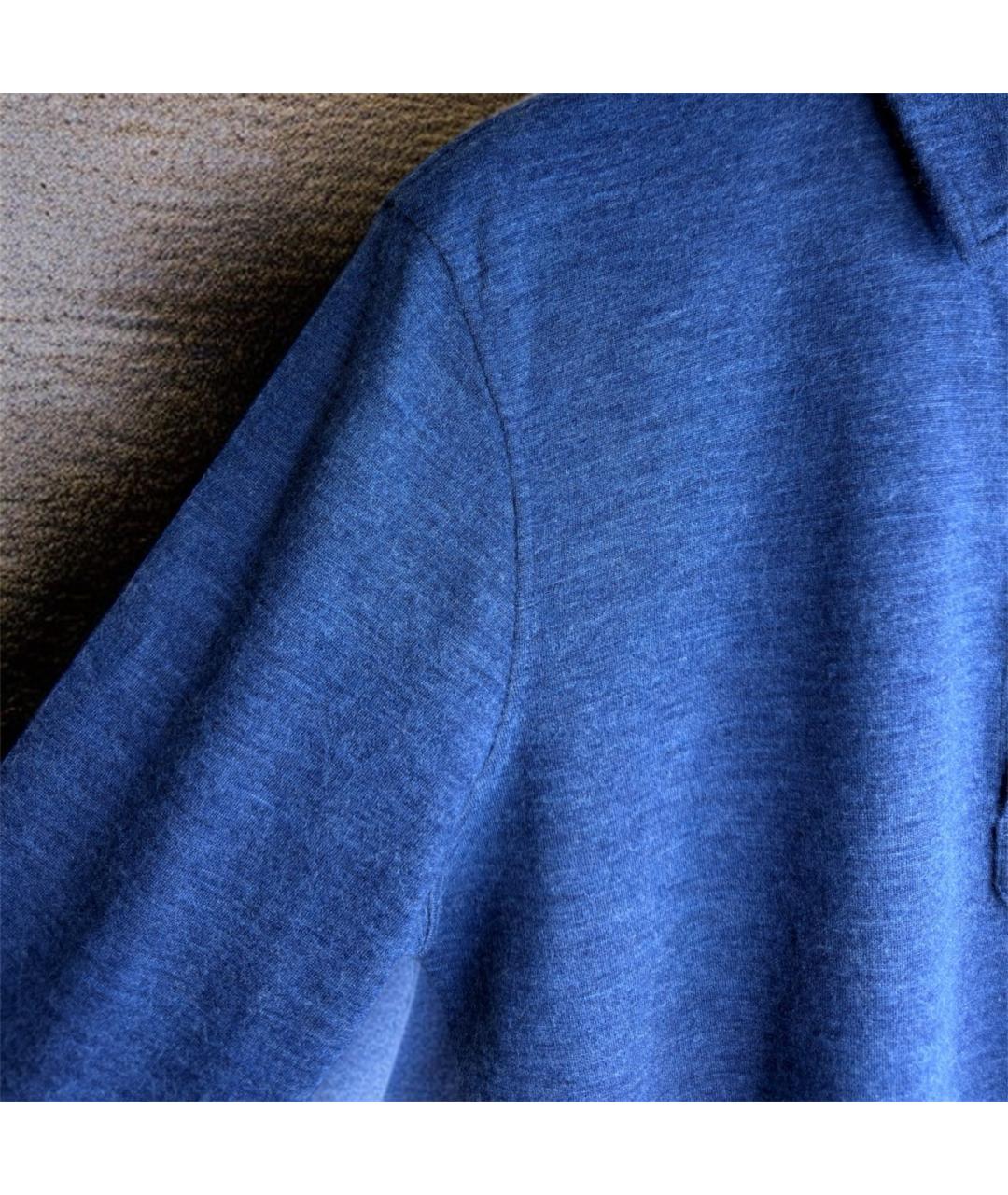 ORLEBAR BROWN Синее поло с длинным рукавом, фото 5