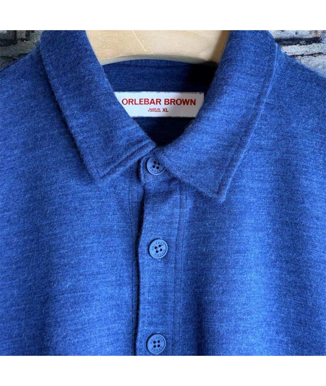 ORLEBAR BROWN Синее поло с длинным рукавом, фото 3