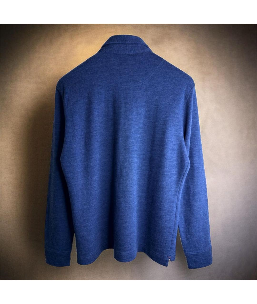 ORLEBAR BROWN Синее поло с длинным рукавом, фото 6