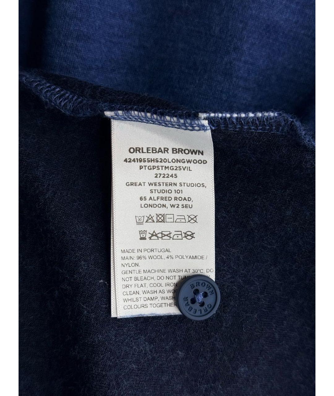 ORLEBAR BROWN Синее поло с длинным рукавом, фото 8
