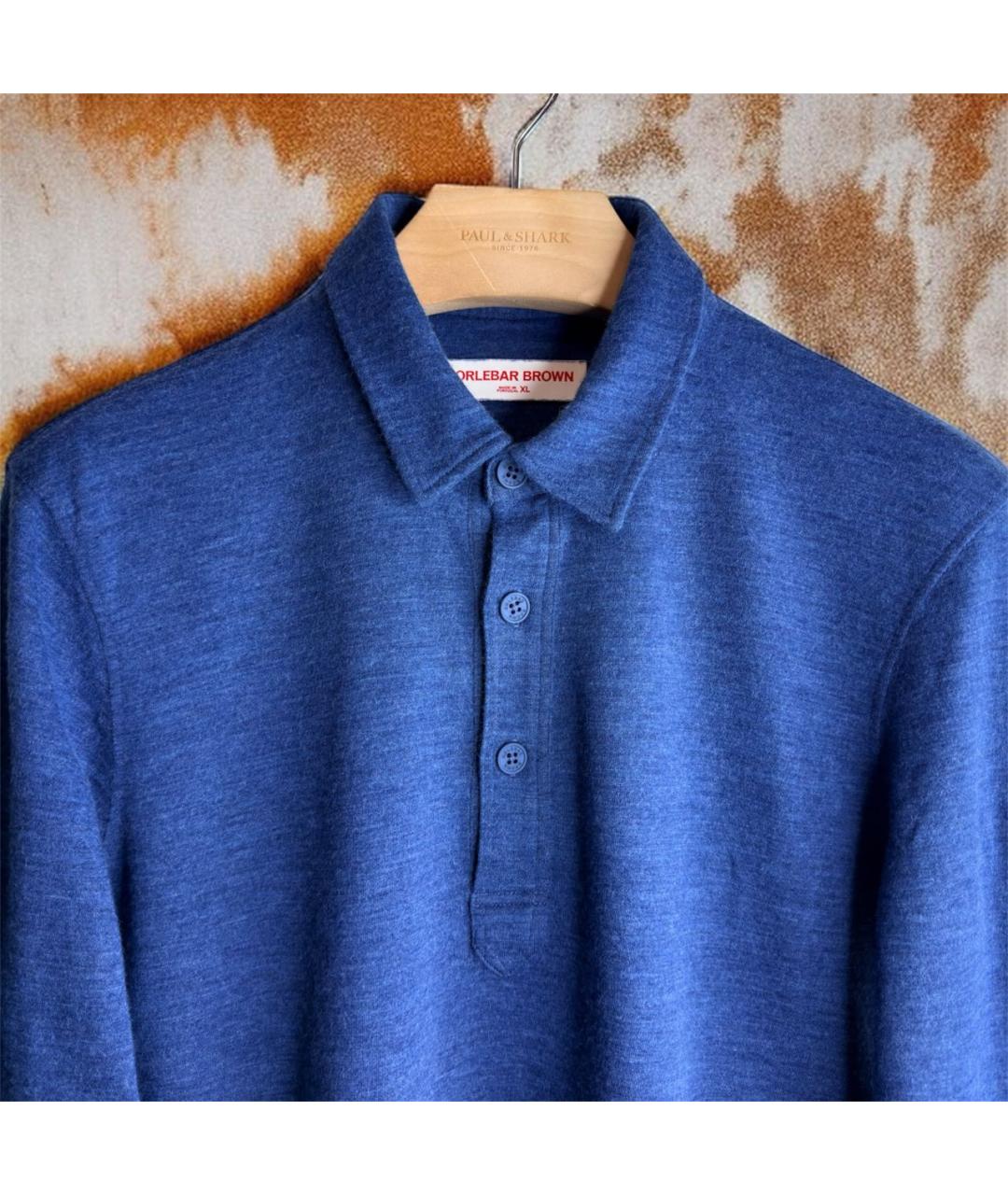 ORLEBAR BROWN Синее поло с длинным рукавом, фото 2