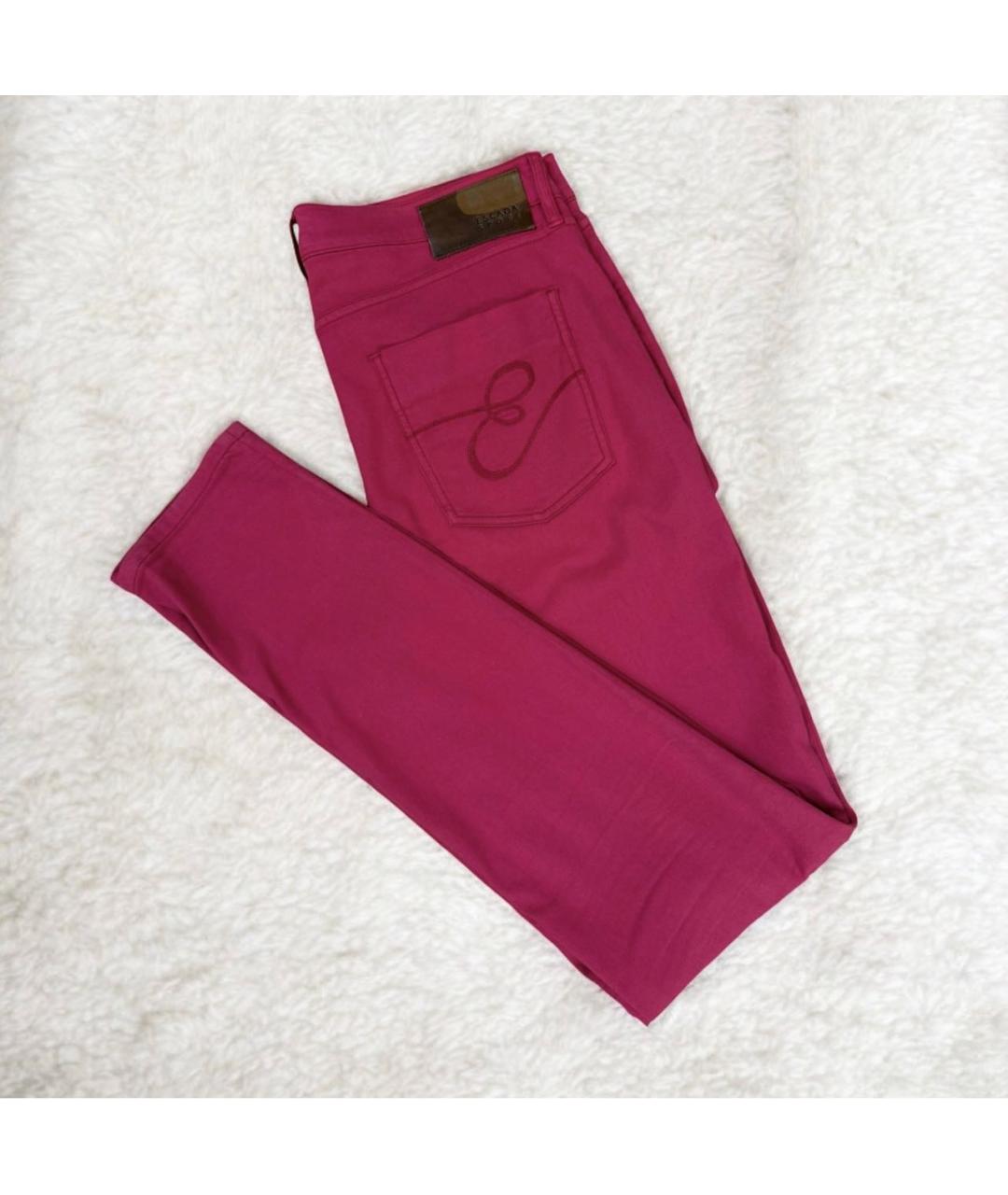 ESCADA Красные хлопко-эластановые джинсы слим, фото 5