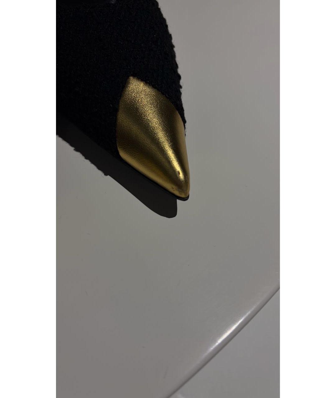 SAINT LAURENT Черные текстильные туфли, фото 6