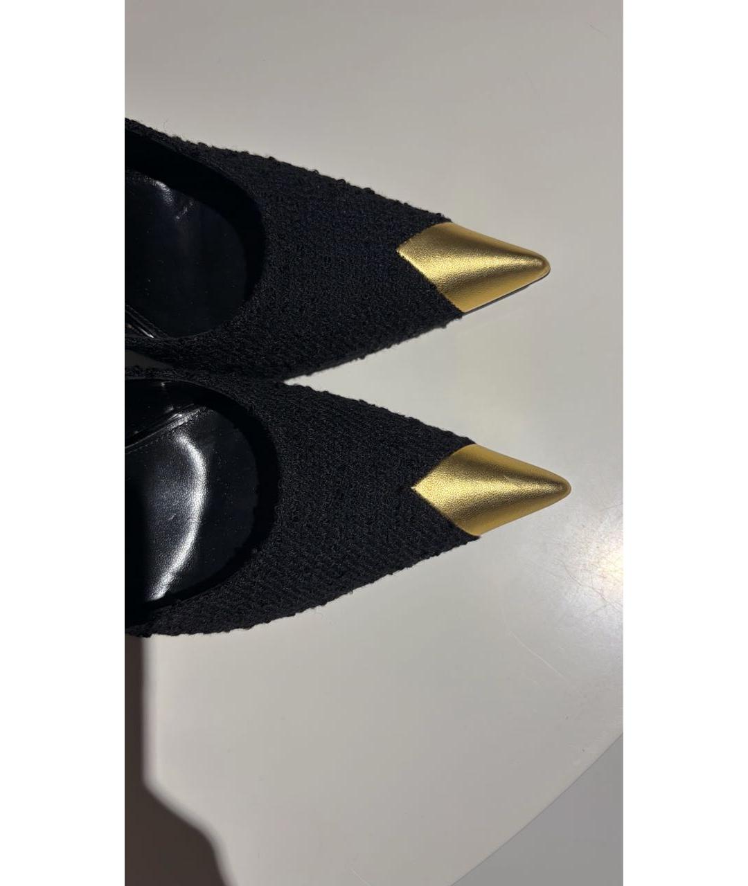 SAINT LAURENT Черные текстильные туфли, фото 8