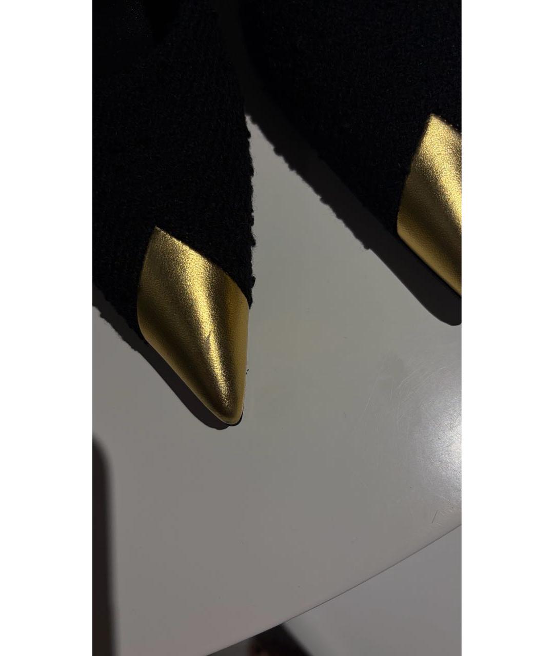 SAINT LAURENT Черные текстильные туфли, фото 5