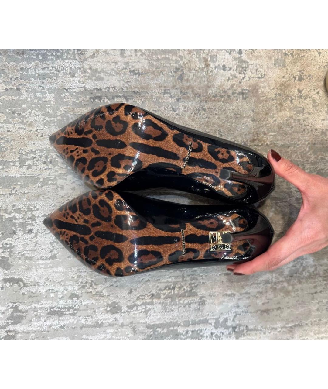 DOLCE&GABBANA Черные туфли из лакированной кожи, фото 3