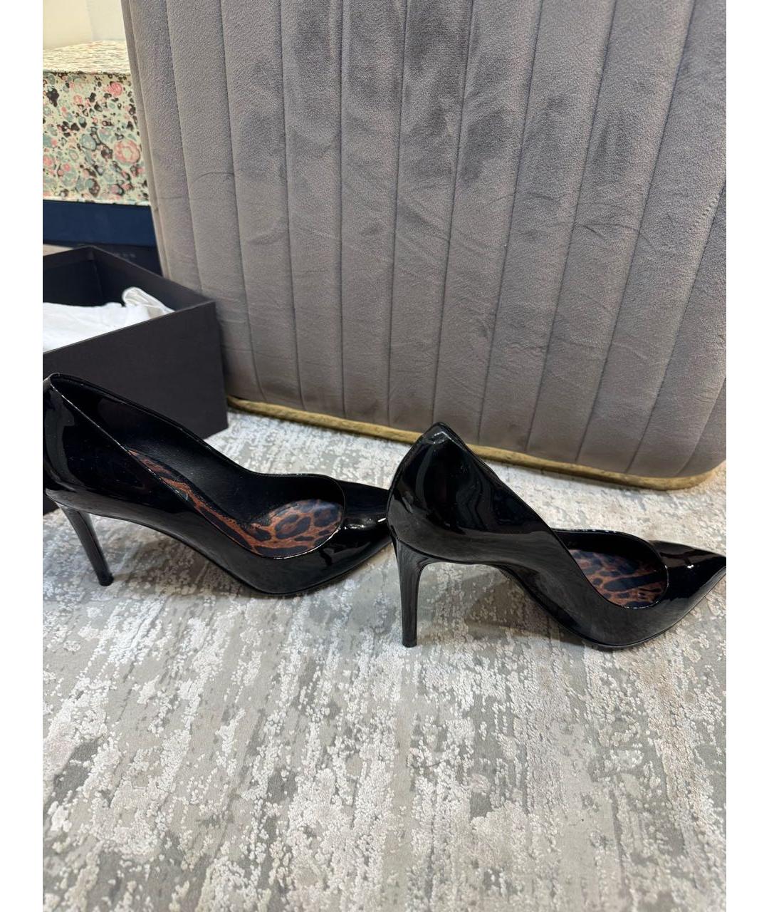 DOLCE&GABBANA Черные туфли из лакированной кожи, фото 4