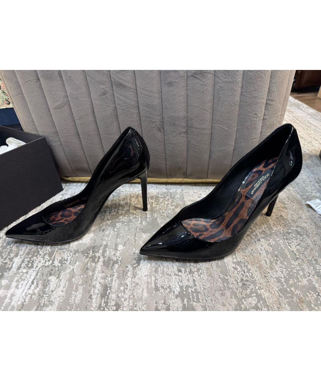 DOLCE&GABBANA Черные туфли из лакированной кожи, фото 6