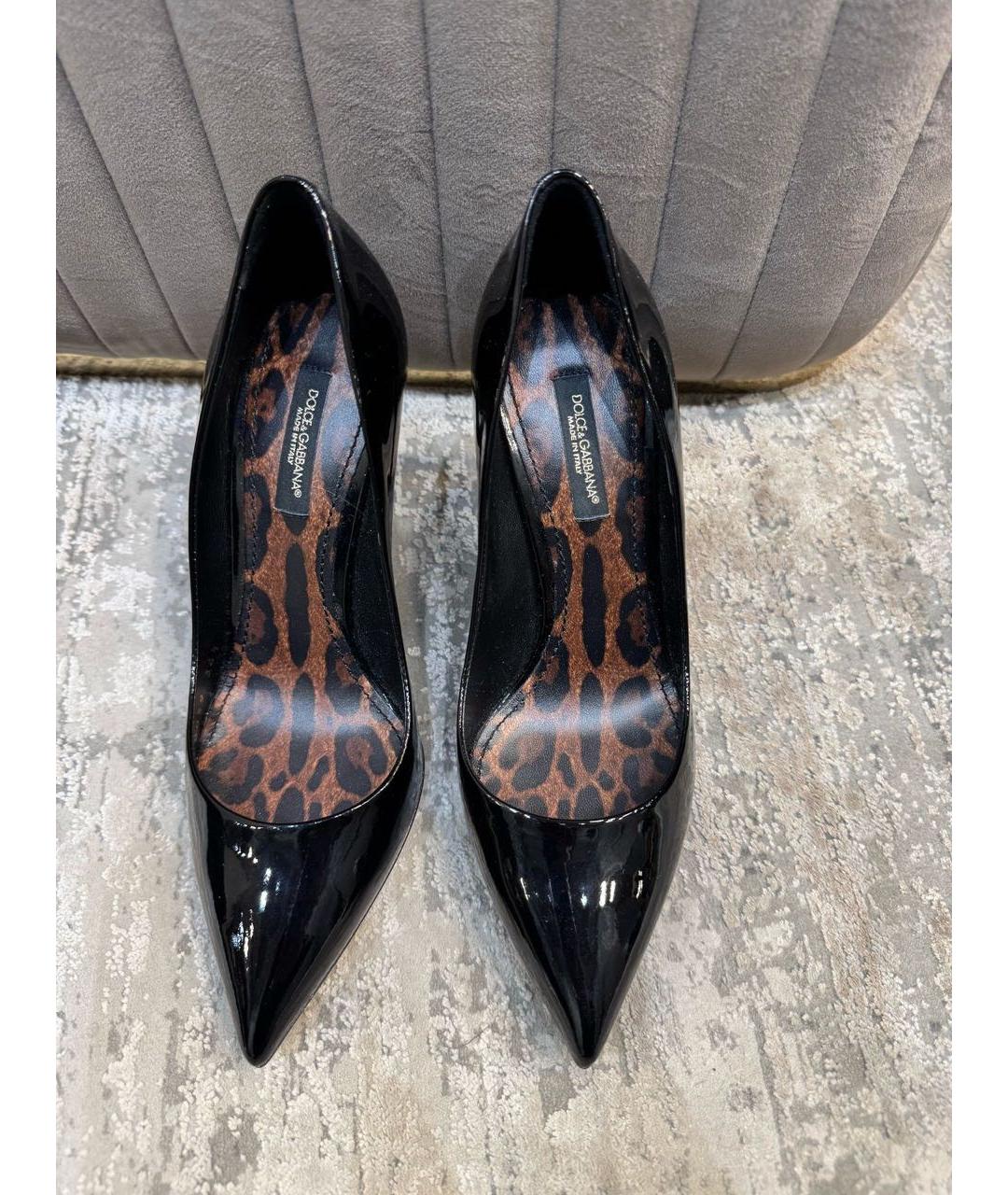 DOLCE&GABBANA Черные туфли из лакированной кожи, фото 2