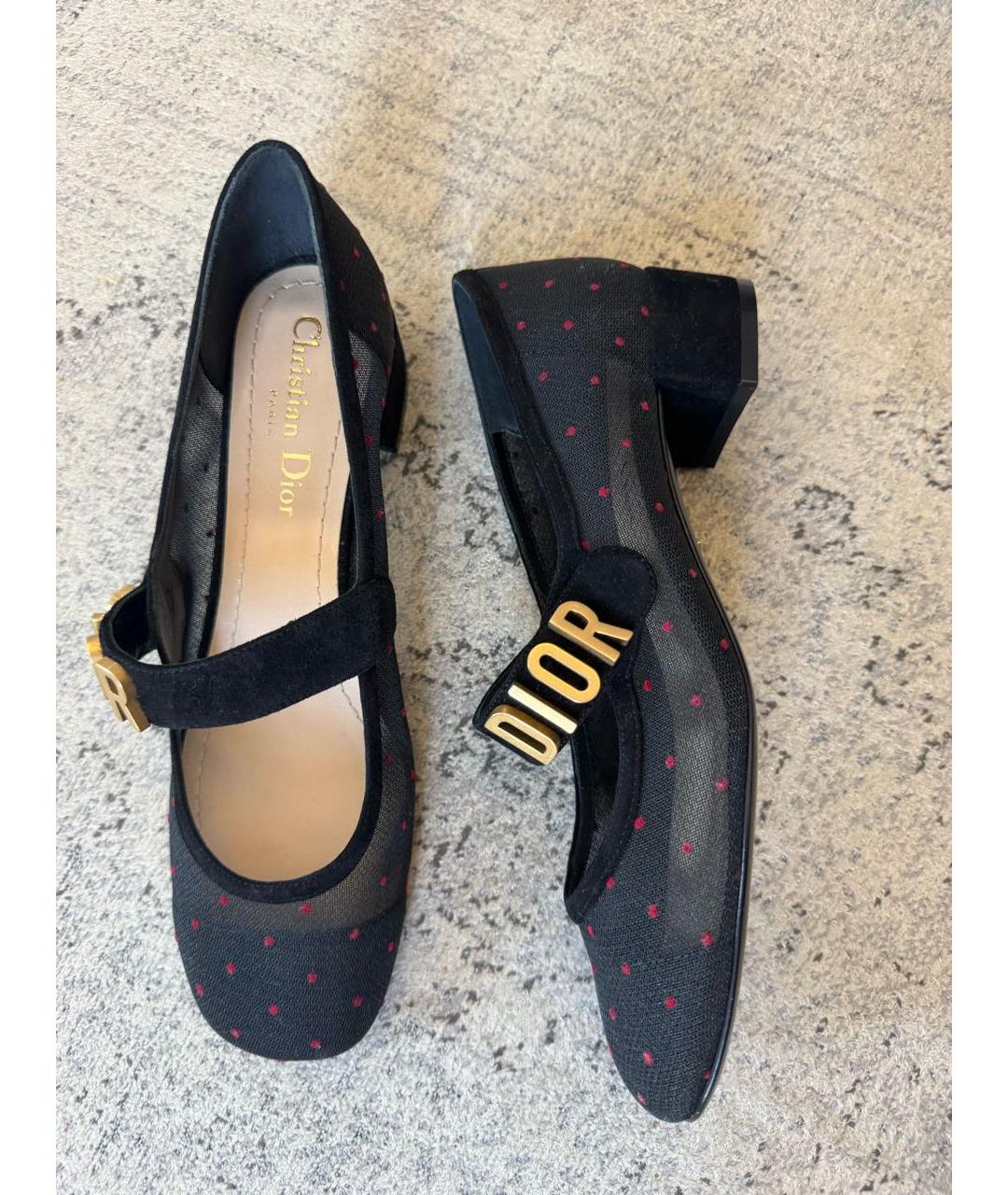 CHRISTIAN DIOR Черные текстильные туфли, фото 7