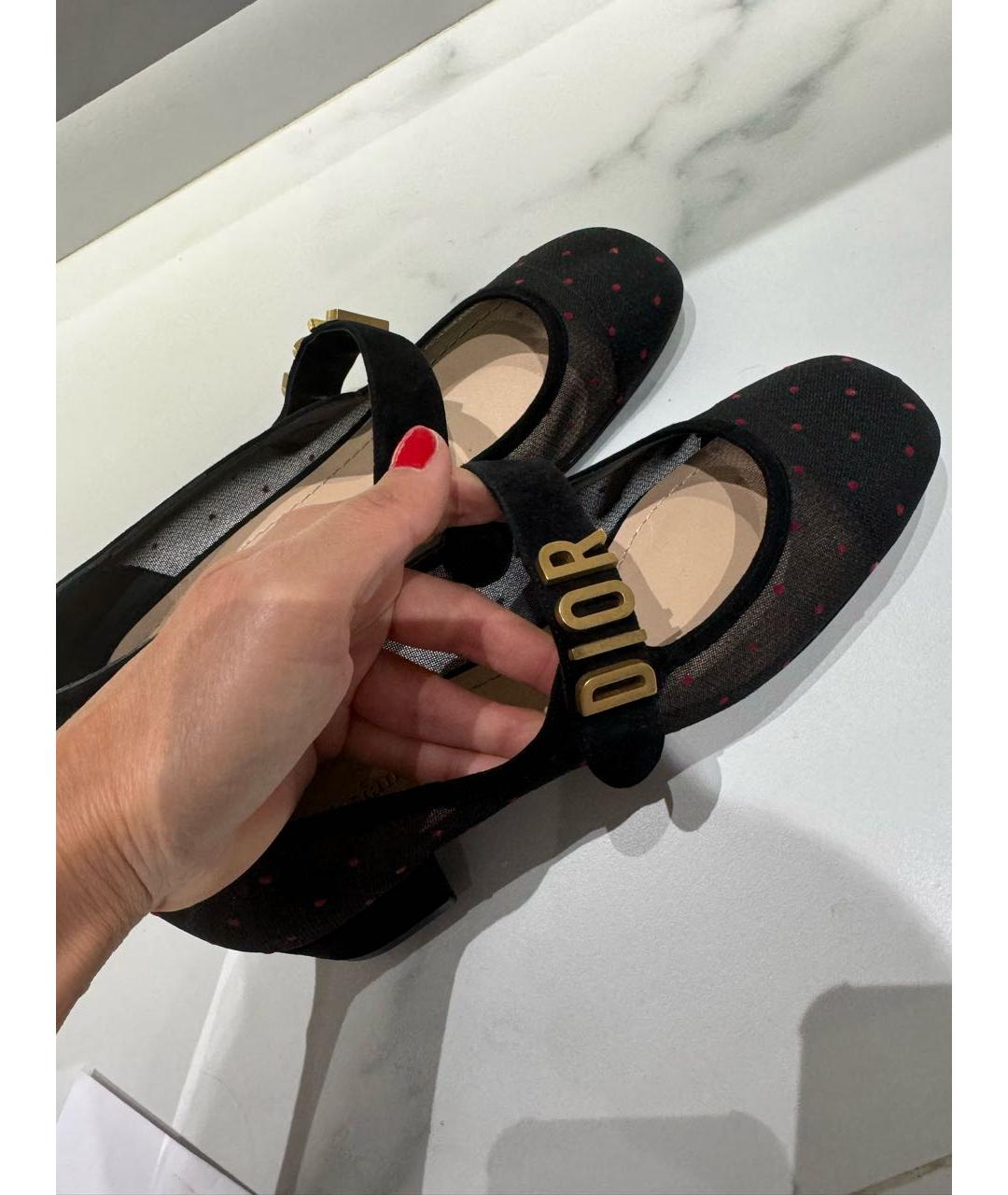 CHRISTIAN DIOR Черные текстильные туфли, фото 2