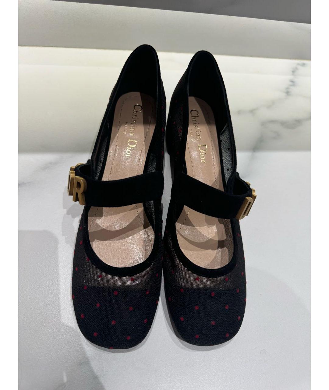 CHRISTIAN DIOR Черные текстильные туфли, фото 3