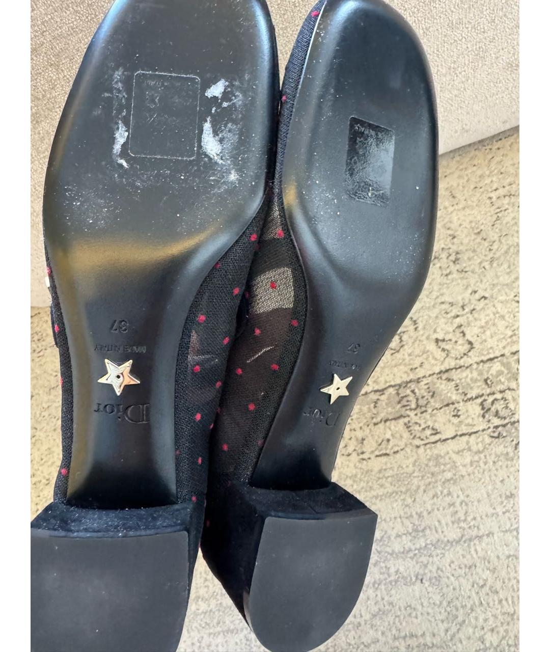 CHRISTIAN DIOR Черные текстильные туфли, фото 6