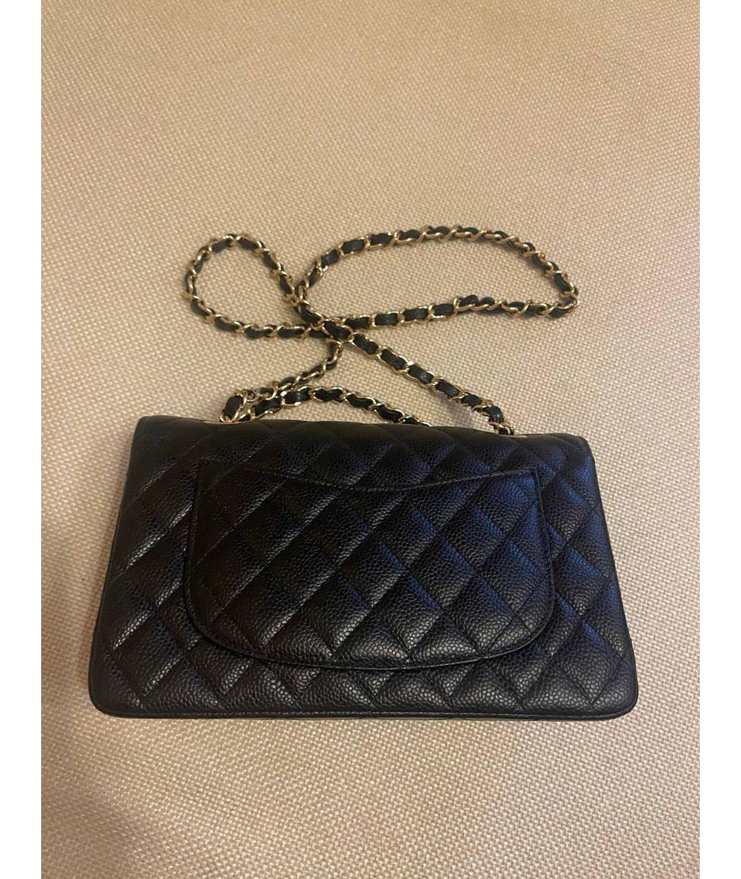 CHANEL Черная кожаная сумка через плечо, фото 3