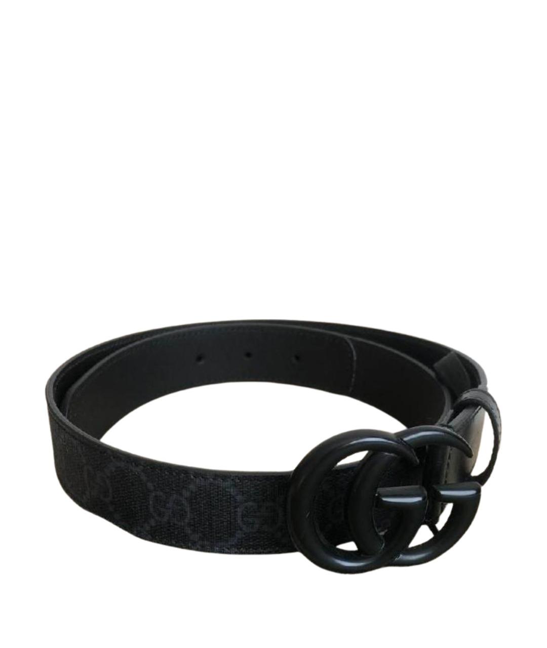 GUCCI Черный ремень, фото 1