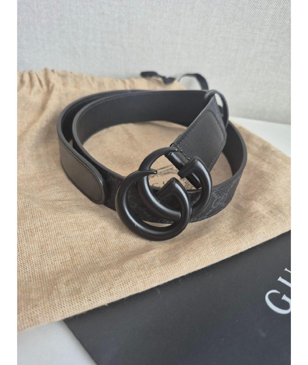 GUCCI Черный ремень, фото 2