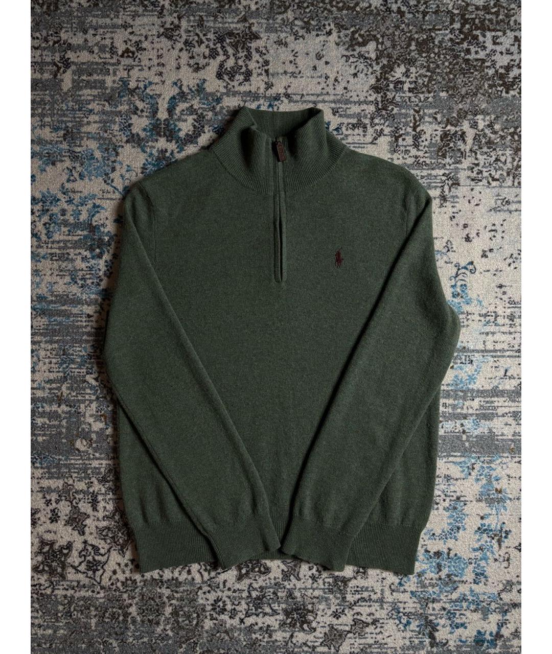 POLO RALPH LAUREN Зеленый шерстяной джемпер / свитер, фото 2