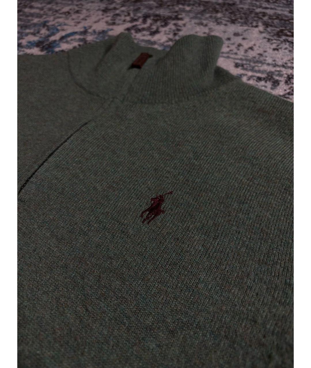 POLO RALPH LAUREN Зеленый шерстяной джемпер / свитер, фото 3