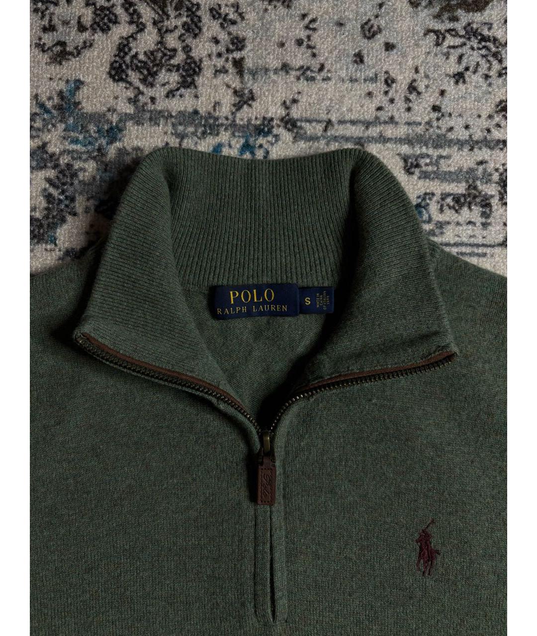 POLO RALPH LAUREN Зеленый шерстяной джемпер / свитер, фото 4