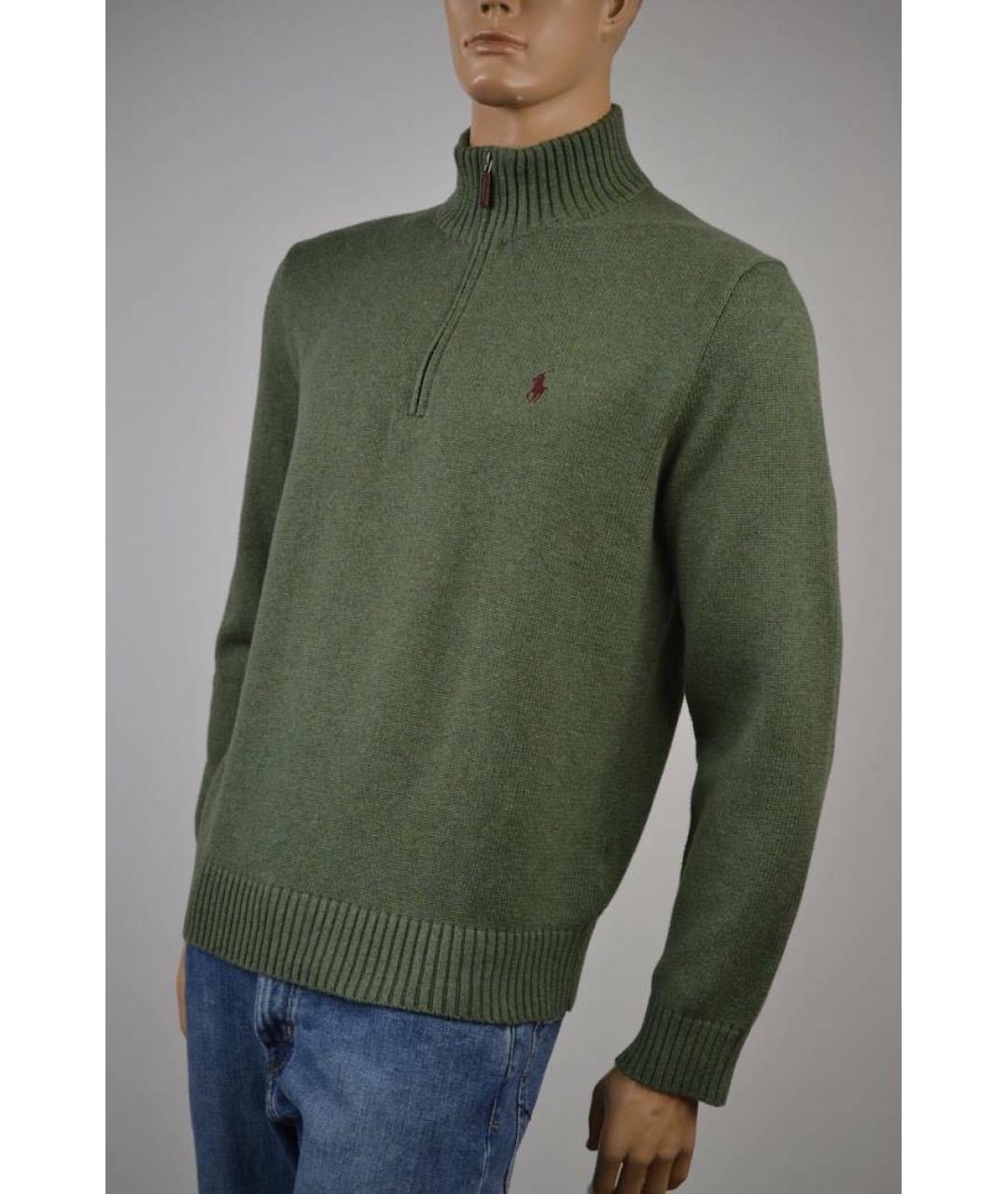 POLO RALPH LAUREN Зеленый шерстяной джемпер / свитер, фото 6