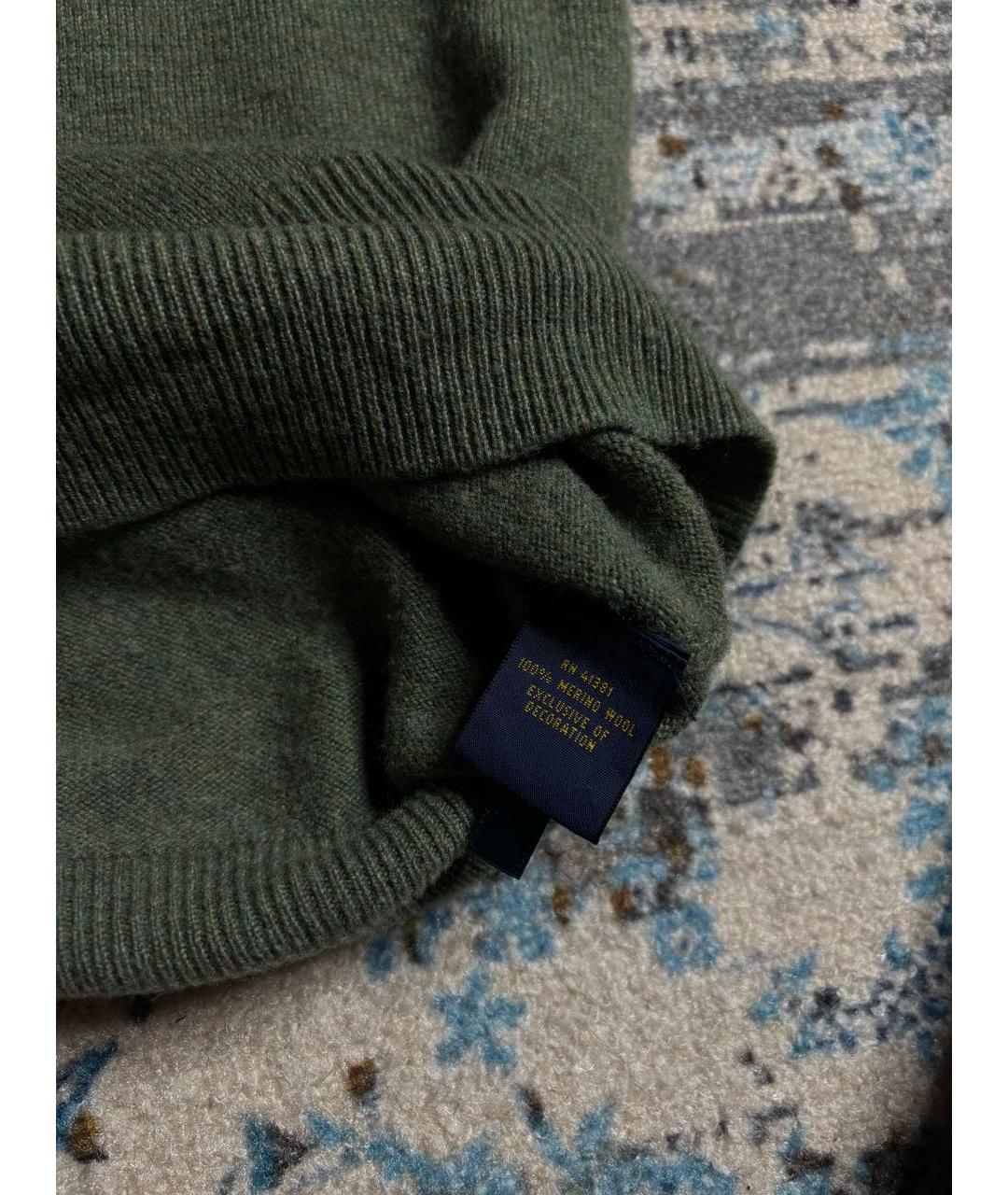 POLO RALPH LAUREN Зеленый шерстяной джемпер / свитер, фото 5