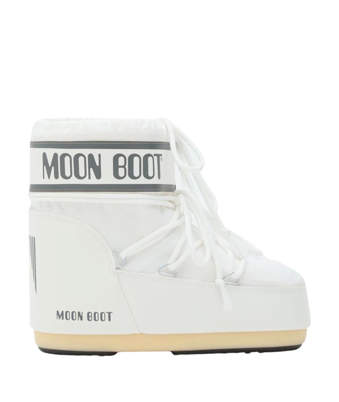 MOON BOOT Белые текстильные ботинки, фото 1