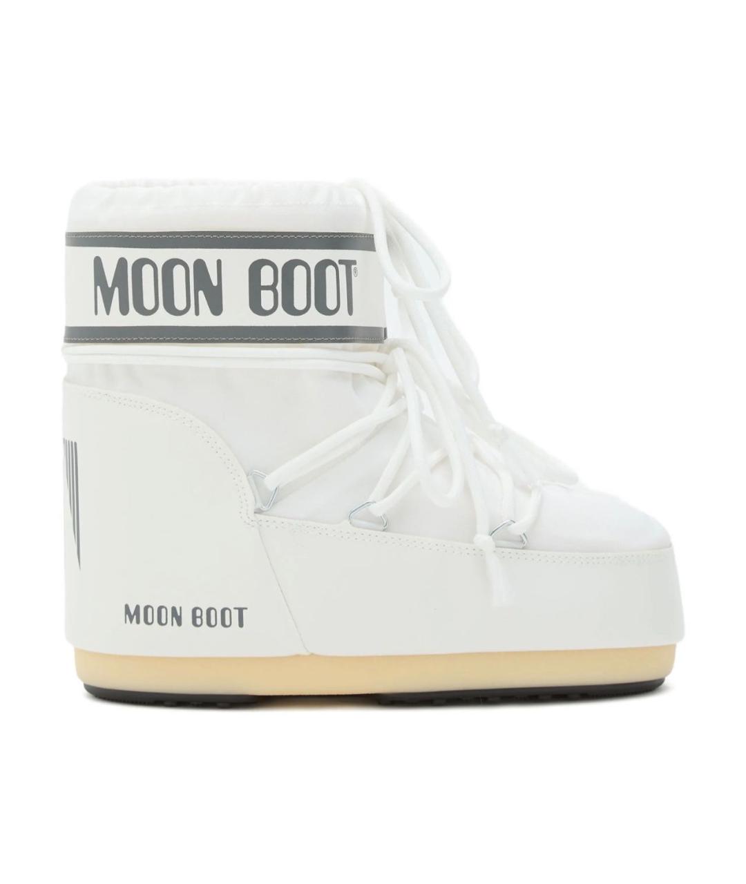 MOON BOOT Белые текстильные ботинки, фото 6