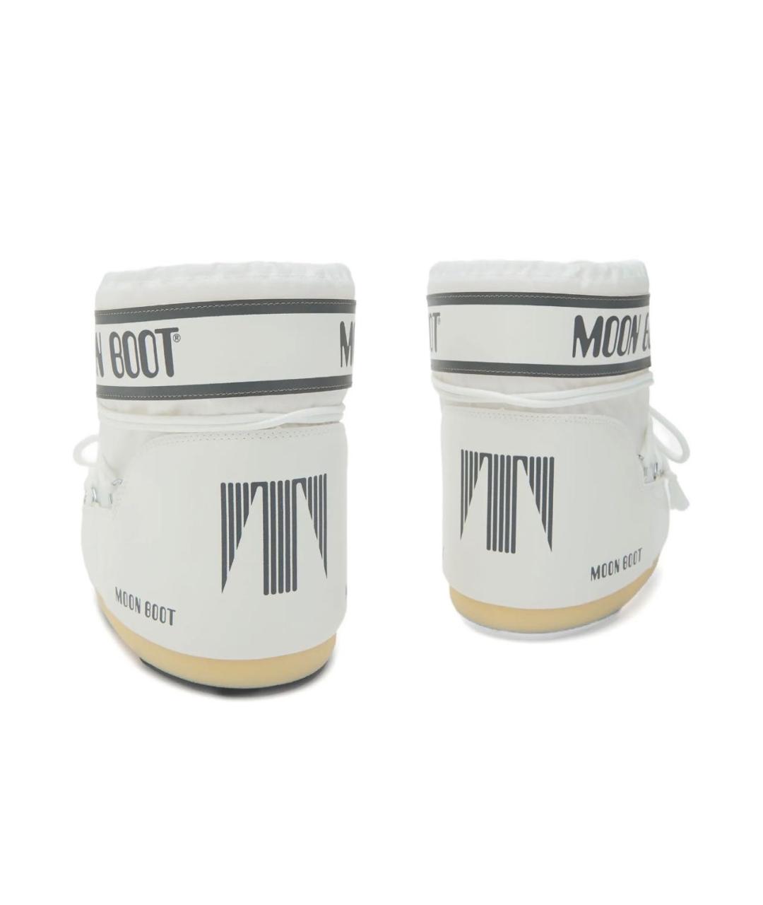 MOON BOOT Белые текстильные ботинки, фото 3