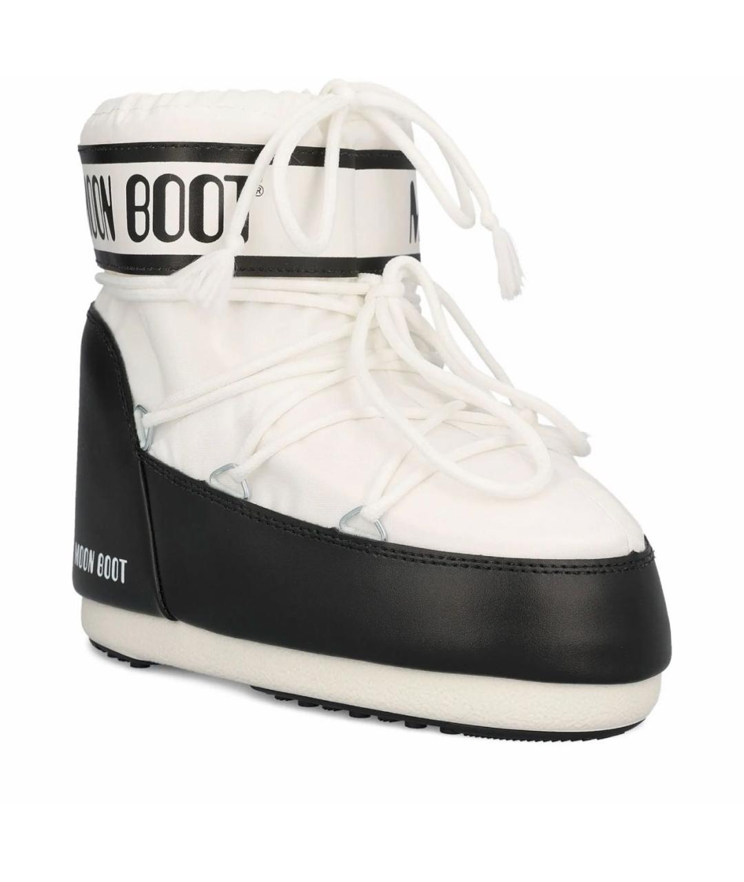 MOON BOOT Белые текстильные полусапоги, фото 2