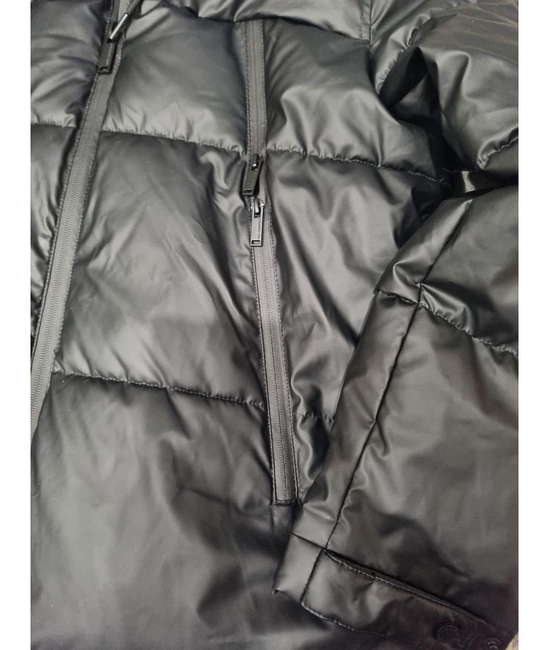 KARL LAGERFELD Черный полиуретановый пуховик, фото 4