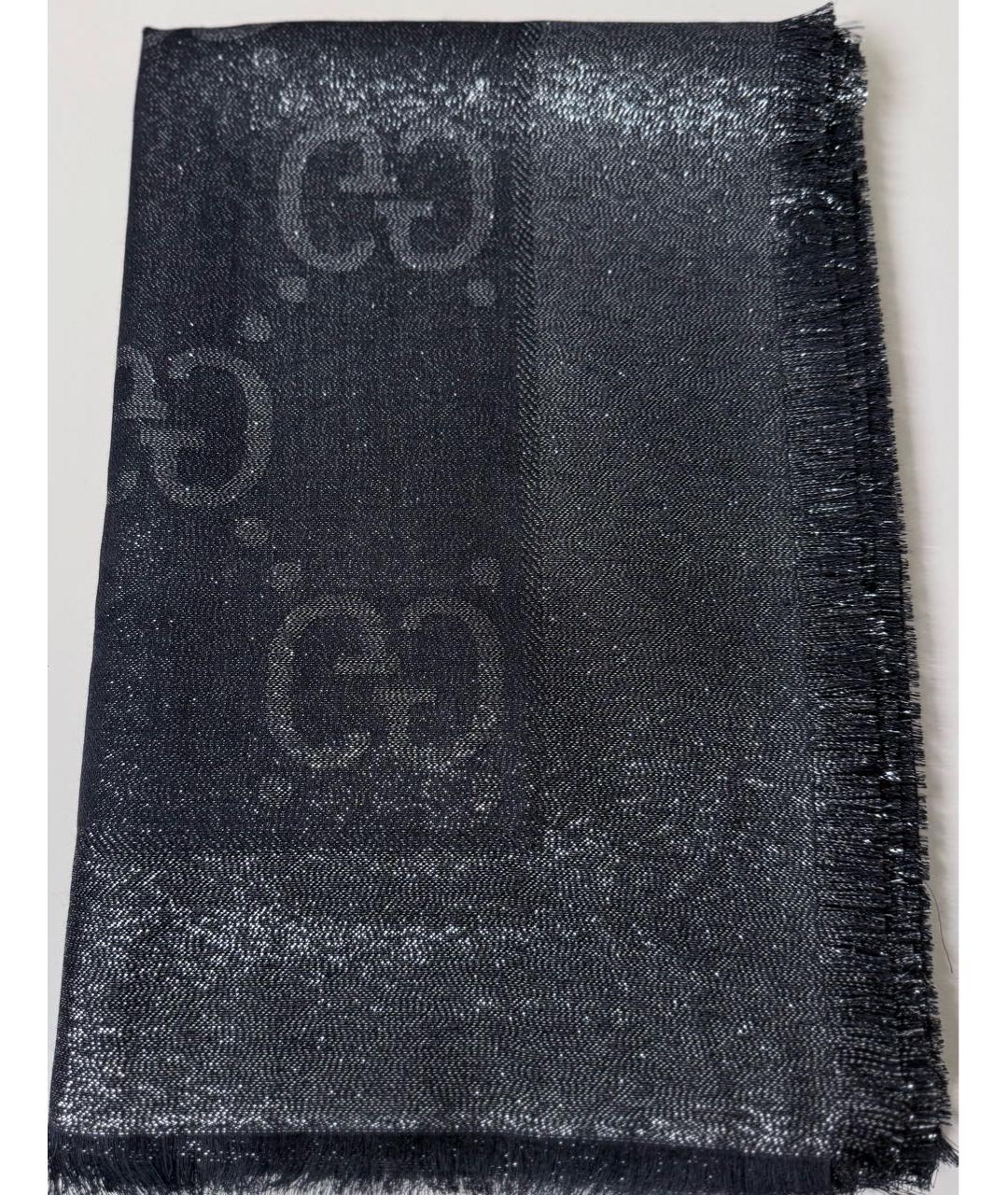 GUCCI Серебрянный шерстяной платок, фото 9