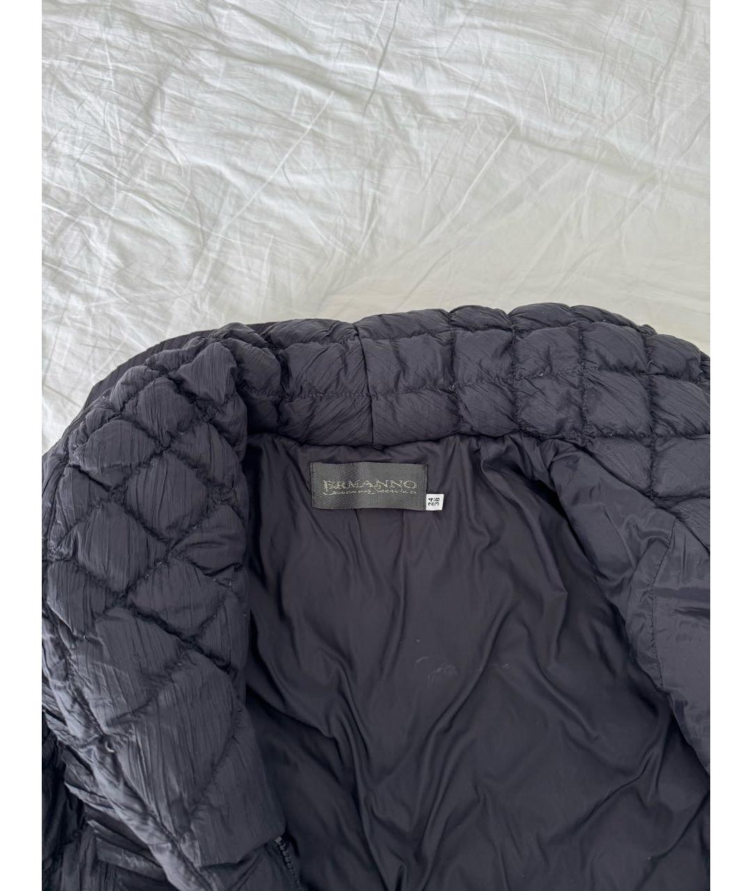 ERMANNO SCERVINO Темно-синий полиэстеровый пуховик, фото 3