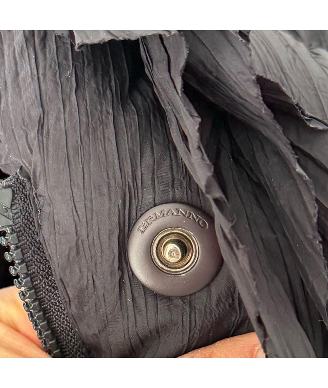 ERMANNO SCERVINO Темно-синий полиэстеровый пуховик, фото 8