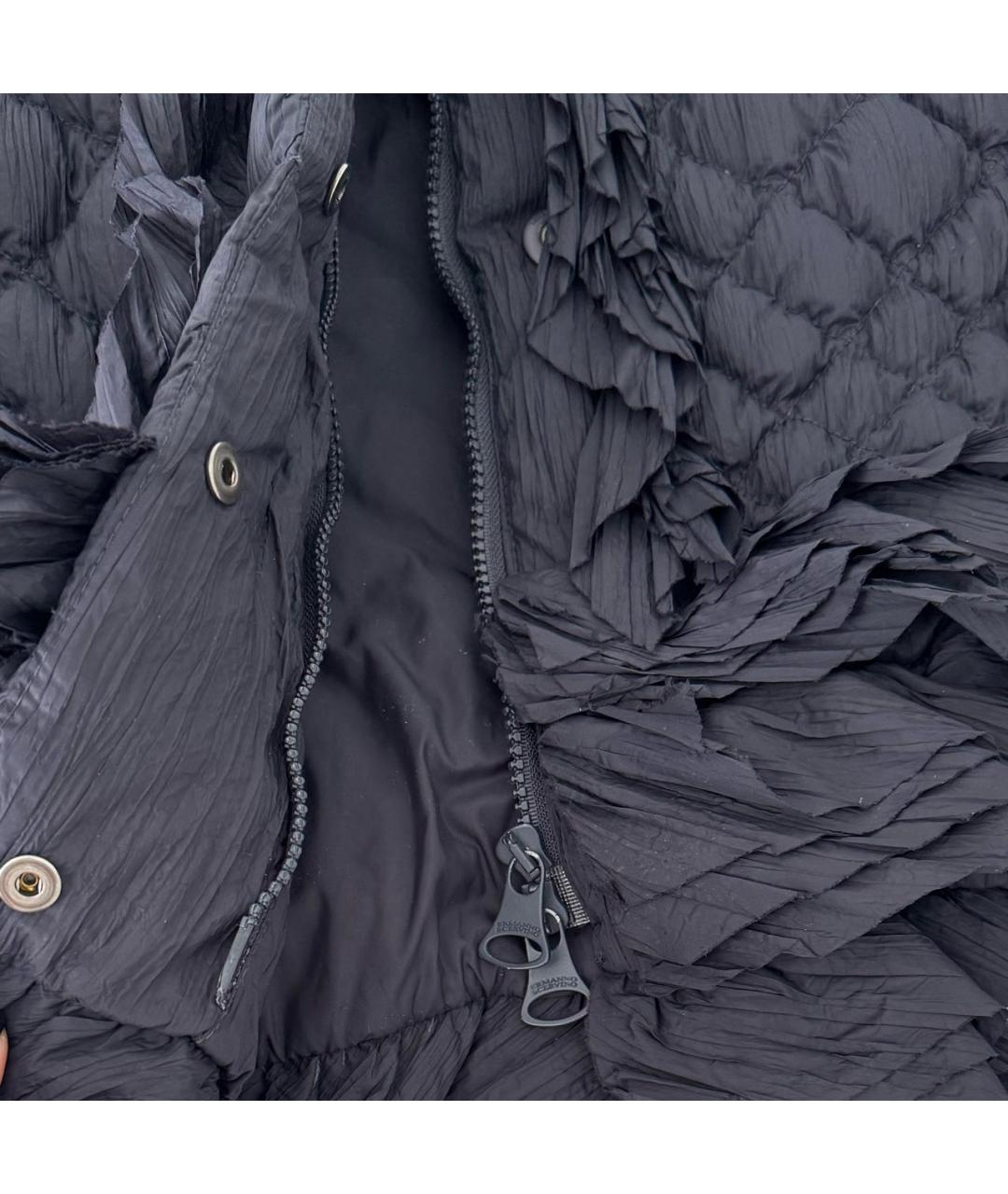 ERMANNO SCERVINO Темно-синий полиэстеровый пуховик, фото 4