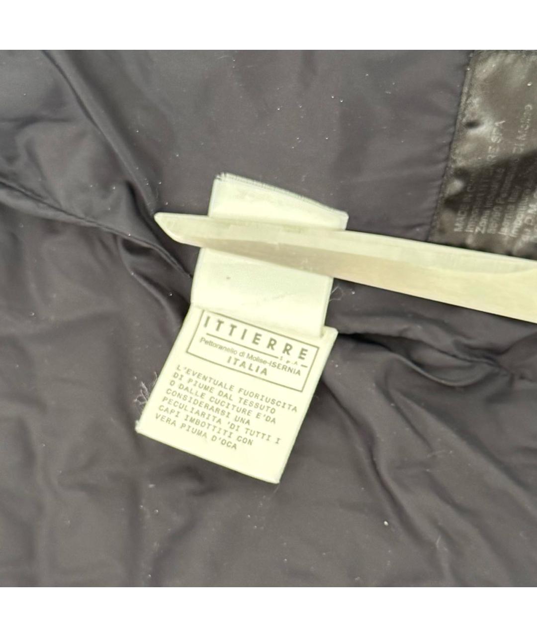 ERMANNO SCERVINO Темно-синий полиэстеровый пуховик, фото 5