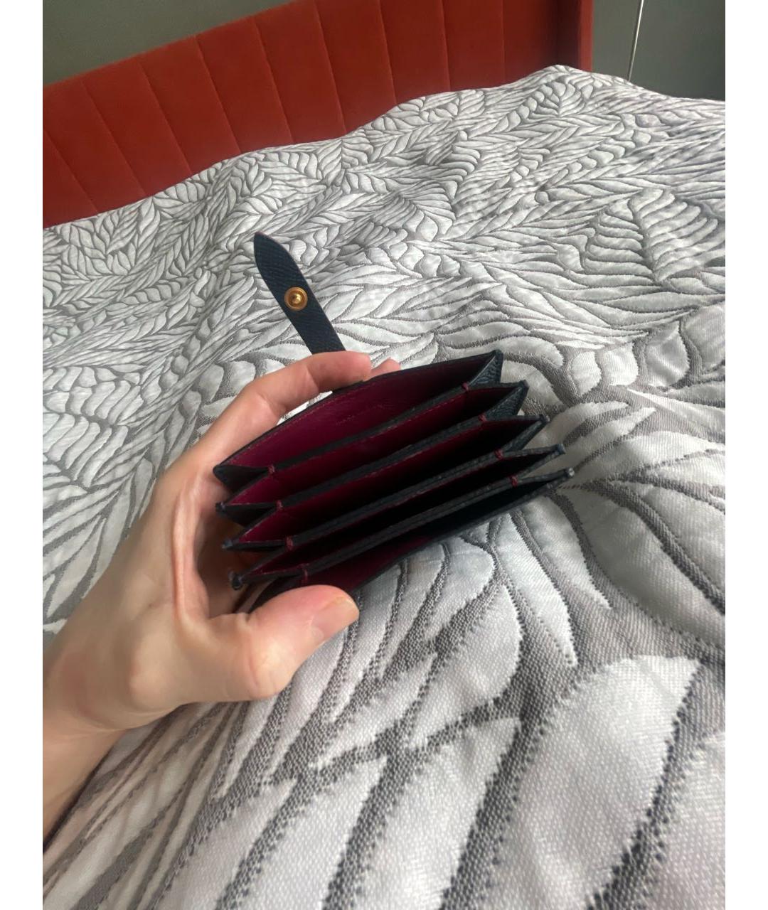 CELINE Темно-синий кожаный кардхолдер, фото 4