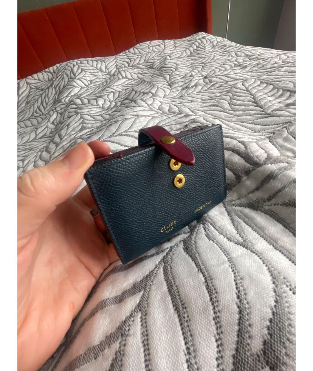 CELINE Темно-синий кожаный кардхолдер, фото 5