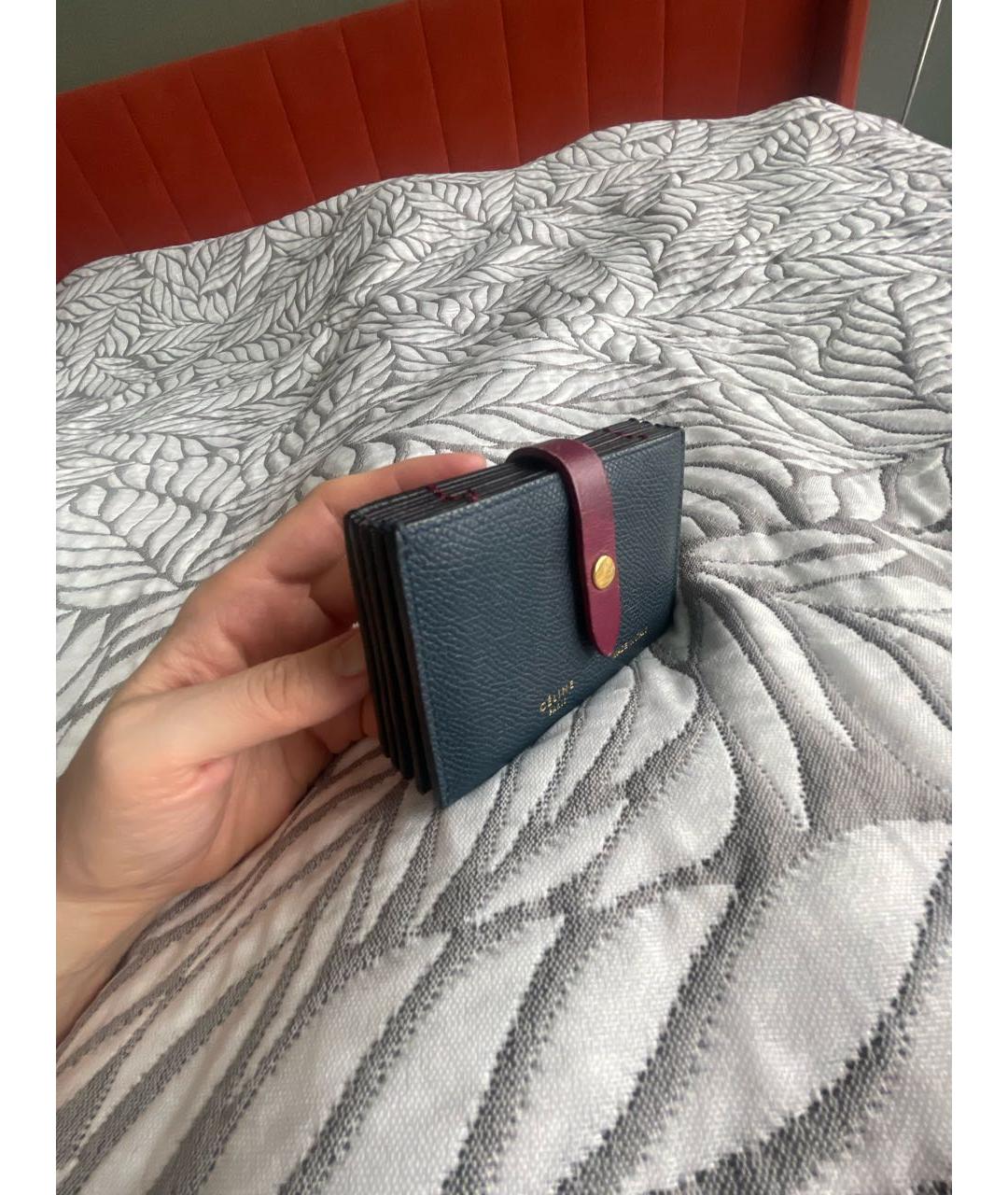 CELINE Темно-синий кожаный кардхолдер, фото 2