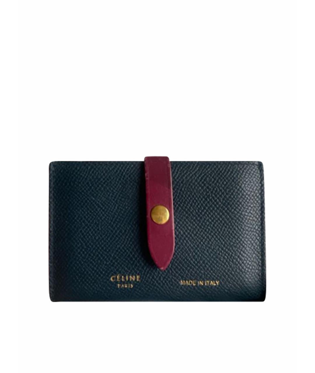 CELINE Темно-синий кожаный кардхолдер, фото 1