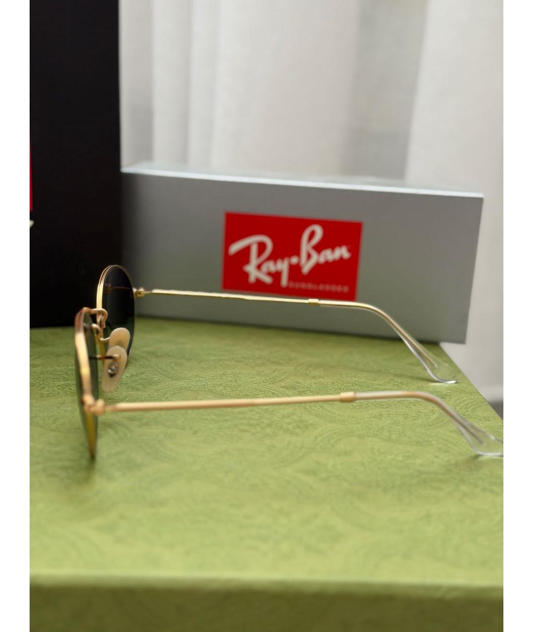 RAY BAN Антрацитовые металлические солнцезащитные очки, фото 5