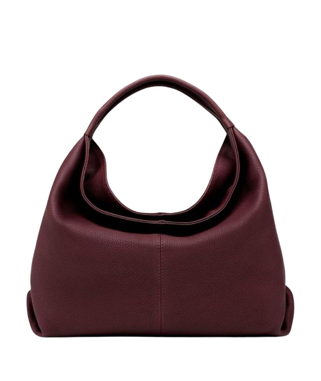 MANU ATELIER Бордовая кожаная сумка через плечо, фото 1