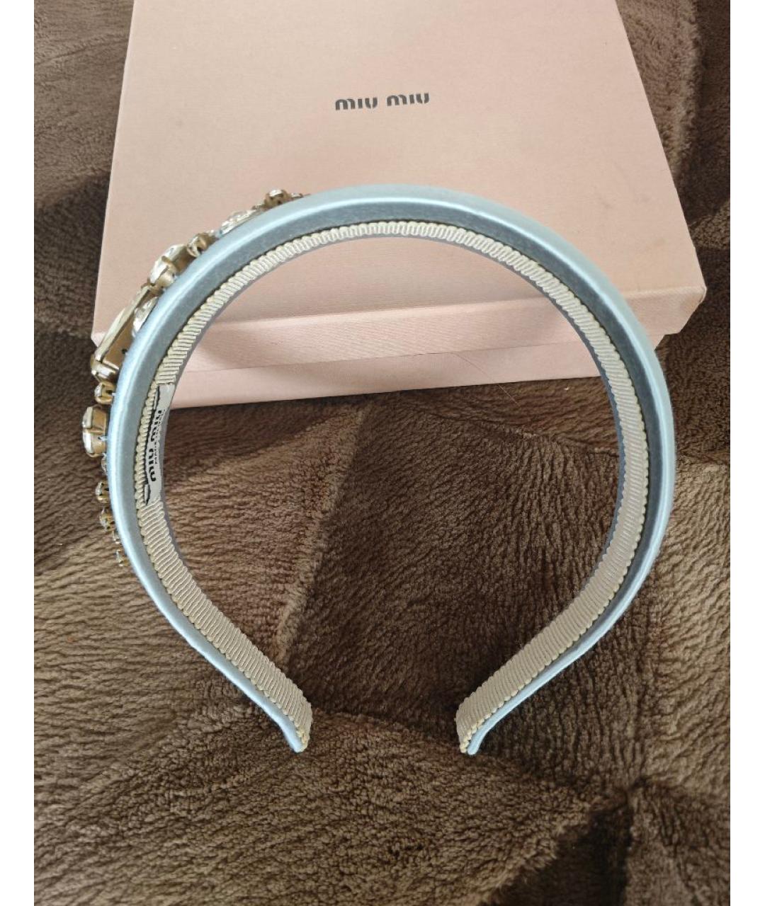 MIU MIU Голубой ободок, фото 10